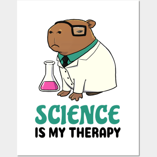 Science is my therapy Capybara Posters and Art